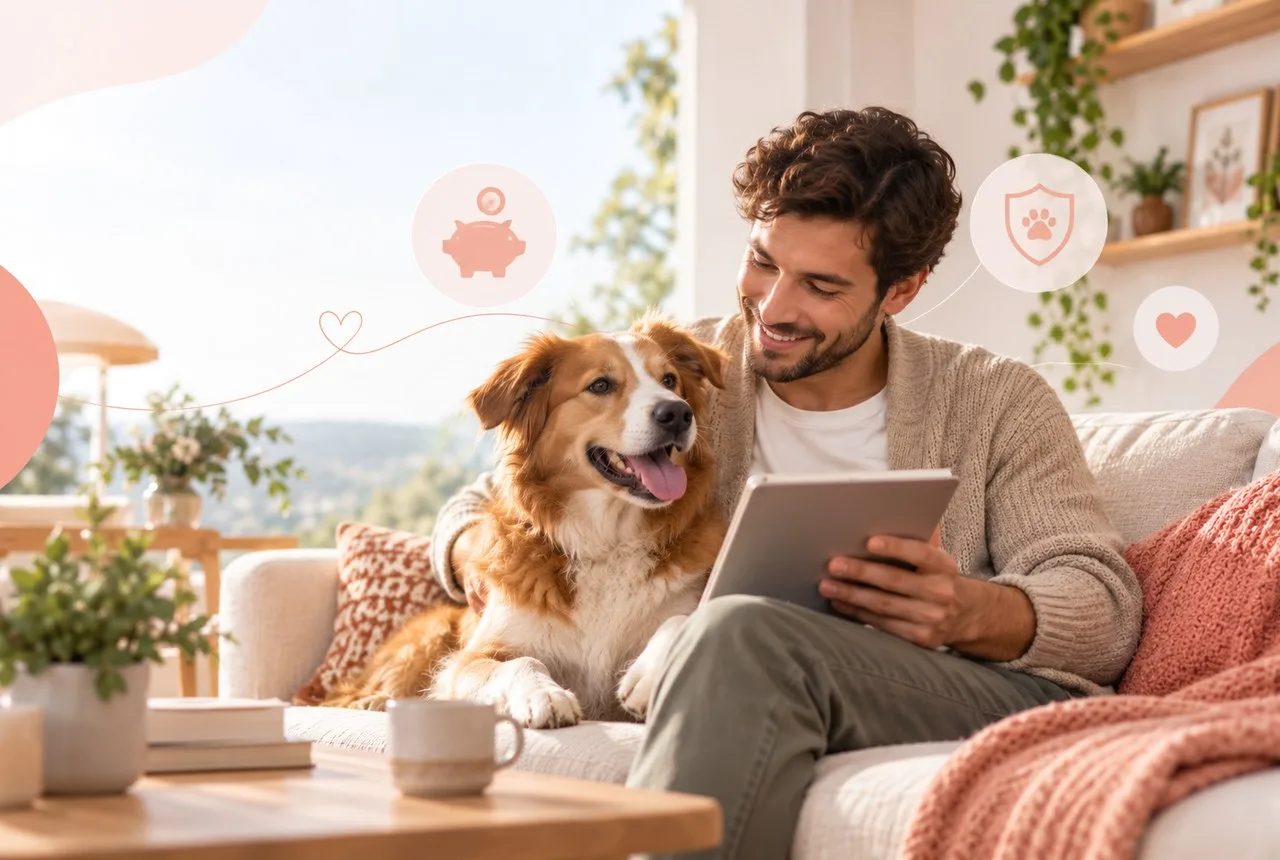 Pet owner comparing options for best pet life insurance